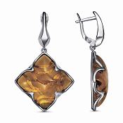 Серьги с подвесками бижутерия с ювелирным стеклом