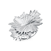 Кольцо широкое Листики из серебра