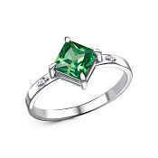 Кольцо из серебра с фианитами