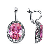 Серьги винтажные бижутерия с фианитами