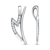 Подвеска из серебра с фианитами