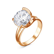 Кольцо бижутерия с фианитом