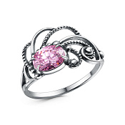 Кольцо ажурное бижутерия с фианитом