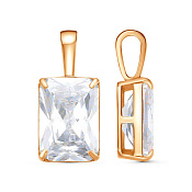 Подвеска из золоченого серебра с фианитом