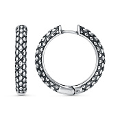 Серьги конго из серебра