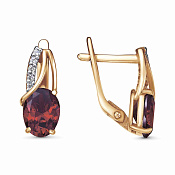 Серьги из золоченого серебра с фианитами