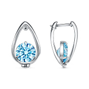 Серьги бижутерия с фианитами