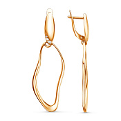 Серьги из золоченого серебра с фианитами