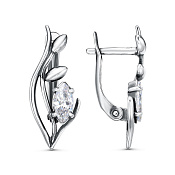 Серьги бижутерия с фианитами