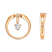 Подвеска бижутерия с фианитом и ювелирным стеклом