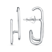 Моносерьга гвоздик из серебра