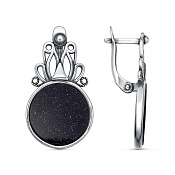 Серьги бижутерия с иск. авантюрином