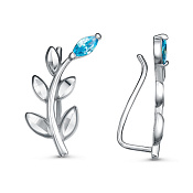 Серьги клаймберы с алмазной гранью бижутерия с фианитами