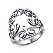 Кольцо широкое из серебра