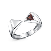 Кольцо разъемное из серебра с фианитом