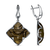 Серьги с подвесками бижутерия с ювелирным стеклом