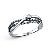 Кольцо бижутерия с фианитом