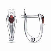 Серьги из серебра с фианитами