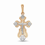 Подвеска крест из золоченого серебра