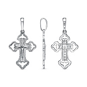 Подвеска крест из серебра
