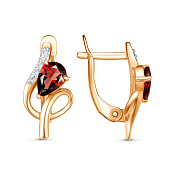 Серьги из золоченого серебра с фианитами