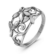 Кольцо из серебра с алмазной гранью
