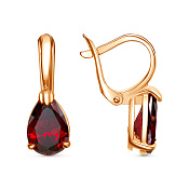 Серьги из золоченого серебра с фианитами