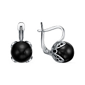 Серьги ажурные винтажные бижутерия с имитацией жемчуга