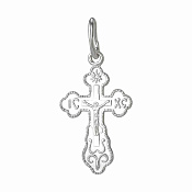 Подвеска крест из серебра