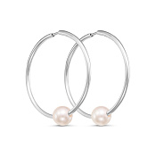 Серьги конго бижутерия с имитацией жемчуга