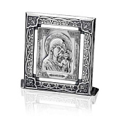 Икона Казанская Божия Матерь из серебра
