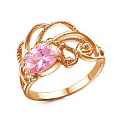 Кольцо ажурное бижутерия с фианитом