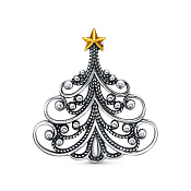 Брошь Новогодняя Елочка бижутерия