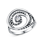 Кольцо из серебра с фианитом