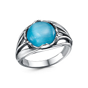 Кольцо бижутерия с иск. халцедоном