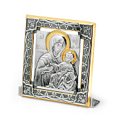 Икона Иверская Божия Матерь из серебра
