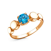 Кольцо геометрическое бижутерия с фианитом