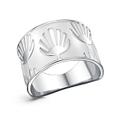 Кольцо Листики бижутерия с эмалью