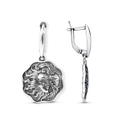 Серьги с подвесками Солнце и Луна из серебра