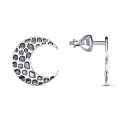 Серьги гвоздики Полумесяц бижутерия