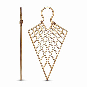 Серьги геометрические длинные бижутерия