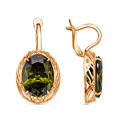 Серьги винтажные бижутерия с фианитами