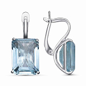 Серьги из серебра с горным хрусталем