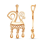 Подвеска Лошадка из золоченого серебра