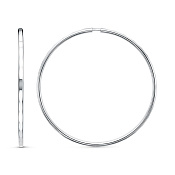 Серьги конго с алмазной гранью 45 мм из серебра