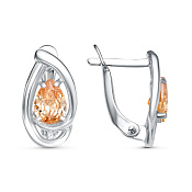 Серьги бижутерия с фианитами