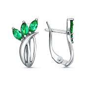 Серьги бижутерия с иск. шпинелью