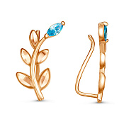 Серьги клаймберы с алмазной гранью бижутерия с фианитами