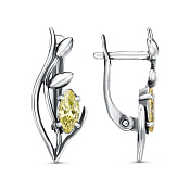 Серьги бижутерия с фианитами