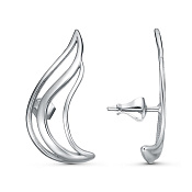 Серьги гвоздики из серебра